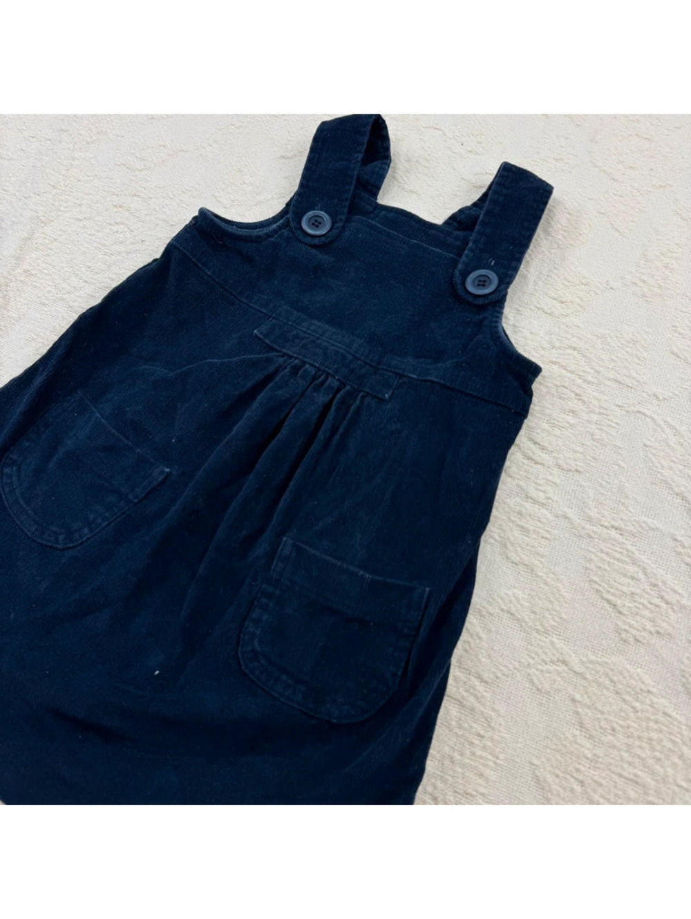 Vitale Size 3 Navy Corduroy Pinafore Jumper Dress Twee Cottagecore Fall